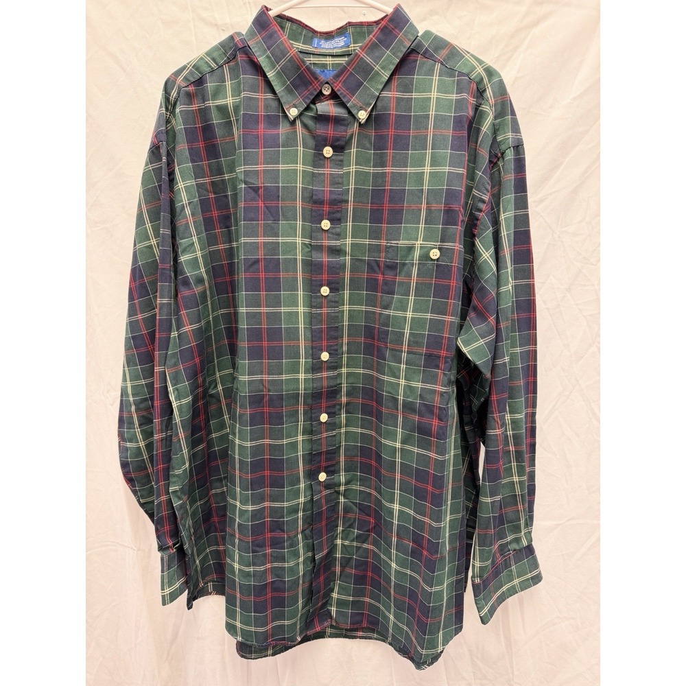 Towncraft Multicolor Plaid Button Down Shirt Size XL